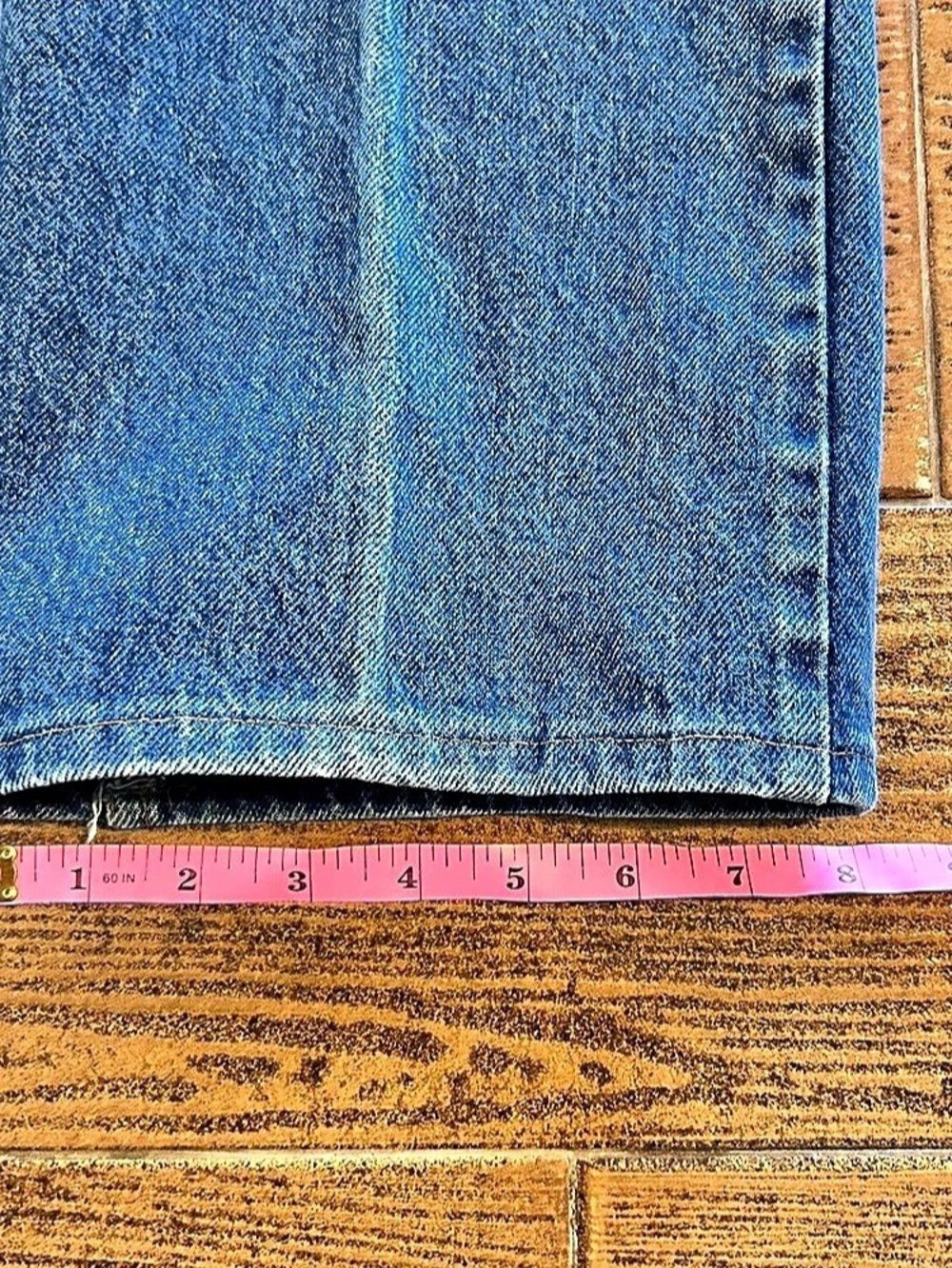Vintage 1970 Levi's Orange tab Wide Leg Jeans Blue size 12 messures 28x30 - Picture 6 of 7